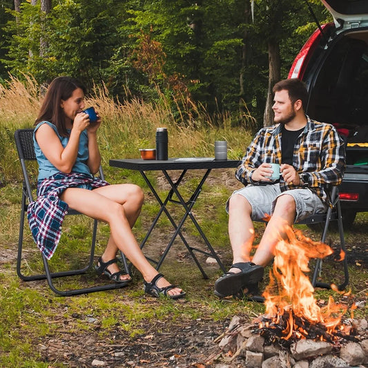 3 Pieces Folding Patio Bistro Set Bistro Table and Chairs Set for Outside,All Weather Small Patio Set for Balcony Porch Backyard