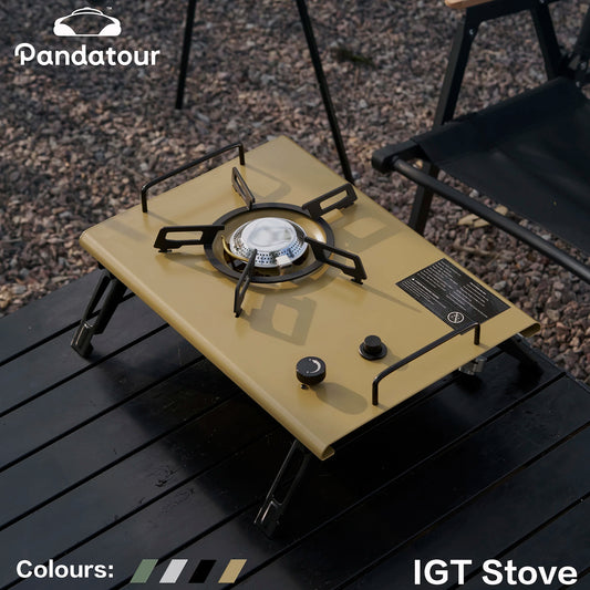 Pandatour Outdoor IGT Camping Stove Durable Copper Head Easy Equiped One-Touch One lick Ignite Table Stove Tourism Cooker Stove