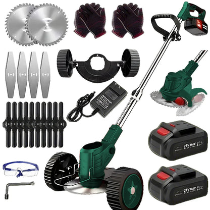 Electric Weed Wacker Battery Powered Grass Trimmer 3 in 1 Weed Trimmer Lawn Edger Brush Cutter for Lawn Garden Pruning Trimming