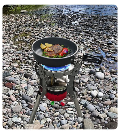 BRS-69 High Power 4360W Outdoor Gas Stove Adjustable Height Foldable Gas Burner Camping Picnic Windproof Stove Cooking Accessory