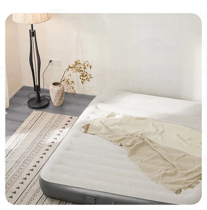 Naturehike Air Mattress Built-in Pump with Pillow Inflatable Thicken Bed Camping Outdoor Luxury 1-3 Person PVC Sleeping Pad 25CM