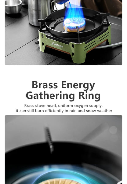 BISINNA Camping Gas Stove Portable Cassette Furnace Outdoor Gas Burner Picnic Camp Supplies