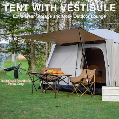 4-6 Person Camping Tent Large Family Cabin Tents with Porch & Rainfly Double Layer Waterproof  Portable Big Tents for Outdoor