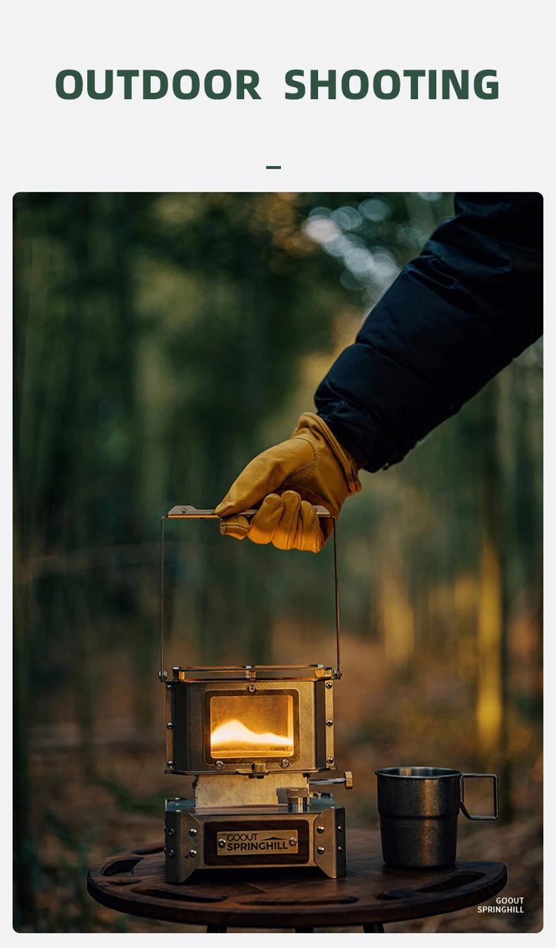 GOOUT SPINGHILL Observatory Fireplace Glazed Lamp Kerosene Stove Cooking Tea Stove Small Heating Stove Camping Equipment