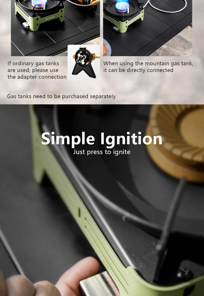 BISINNA Camping Gas Stove Portable Cassette Furnace Outdoor Gas Burner Picnic Camp Supplies