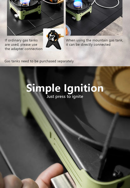 BISINNA Camping Gas Stove Portable Cassette Furnace Outdoor Gas Burner Picnic Camp Supplies