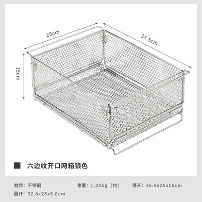 CAMPINGMOON CK-24SF Outdoor IGT Table Unit Combination Multi functional Water Filter Basket Stainless Steel Camping Storage Cage