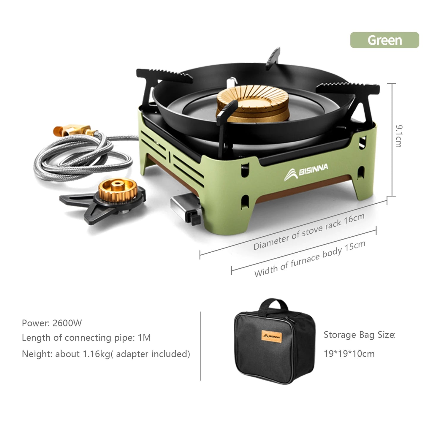 BISINNA Camping Gas Stove Portable Cassette Furnace Outdoor Gas Burner Picnic Camp Supplies