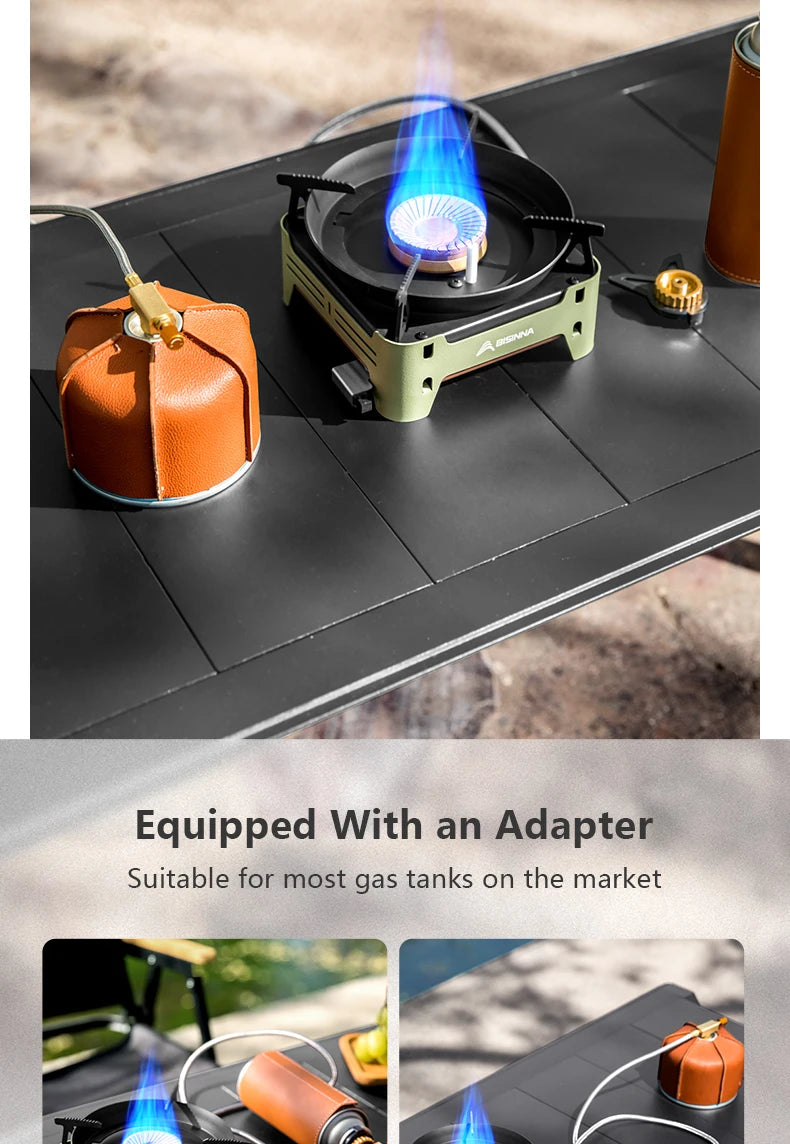 BISINNA Camping Gas Stove Portable Cassette Furnace Outdoor Gas Burner Picnic Camp Supplies