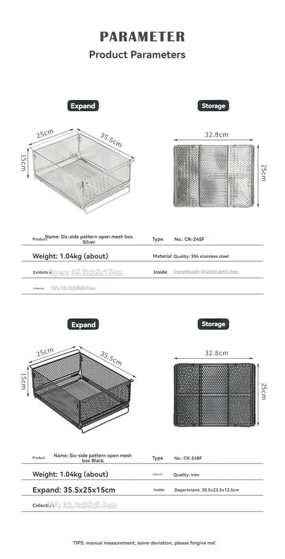CAMPINGMOON CK-24SF Outdoor IGT Table Unit Combination Multi functional Water Filter Basket Stainless Steel Camping Storage Cage