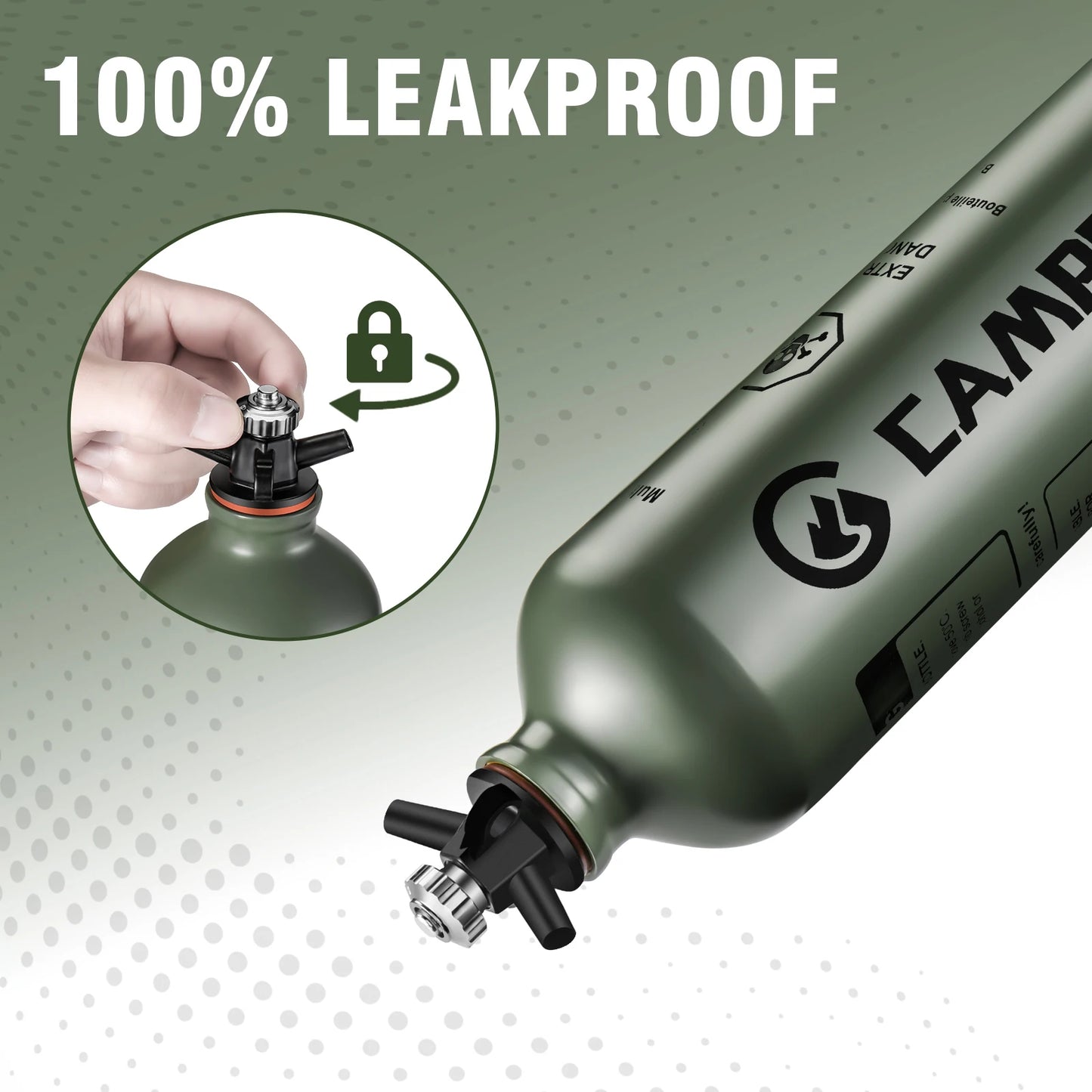 CAMPEAK liquid Fuel Bottle 0.5L/1L Water Bucket for Outdoor Camping with Safety Valve