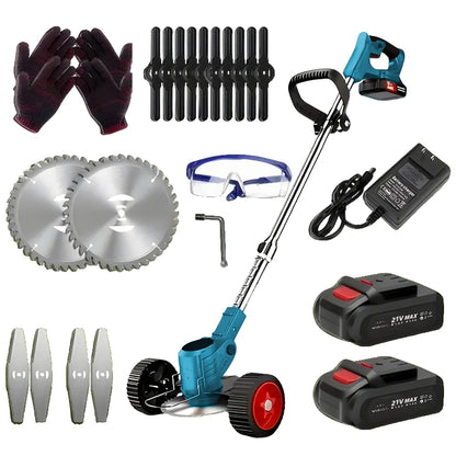 Electric Weed Wacker Battery Powered Grass Trimmer 3 in 1 Weed Trimmer Lawn Edger Brush Cutter for Lawn Garden Pruning Trimming