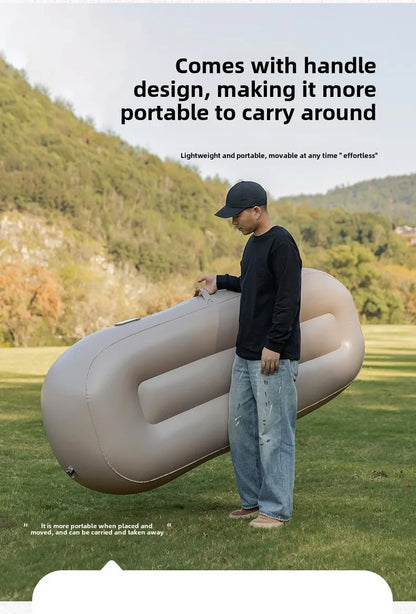MOUNTAINHIKER Upgraded Inflatable Air Sofa Bed Outdoor Air Mattress Lazy Camping Automatic Inflatable Sleeping Mat 180x75x58CM