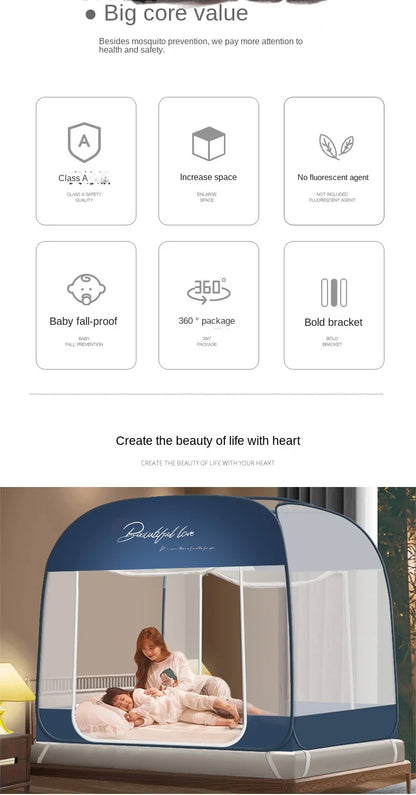 New Mosquito Net, No Installation Required, No Bracket, Integrated Summer Mosquito Net, Room Decoration, Room Decoration, Cheap