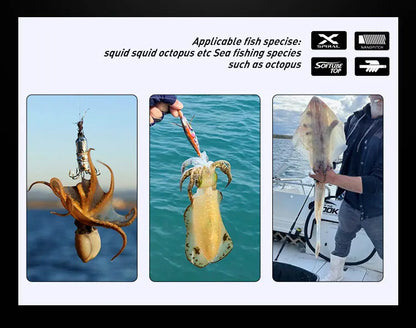 Squid Casting Fishing Rod Bait 20-80g/40-120g ML/M Tips Ultralight Carbon Fiber Octopus Jigging Fishing Rod For Beginner