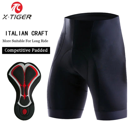 X-TIGER Men Cycling Shorts with Back Pocket Gel Padded Breathable MTB Bike Shorts Mountain Road Biking Riding Half Pants Tights