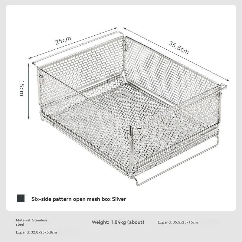 CAMPINGMOON CK-24SF Outdoor IGT Table Unit Combination Multi functional Water Filter Basket Stainless Steel Camping Storage Cage
