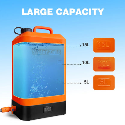 Portable Outdoor Camping Shower with 16L Silica Gel Water Bag Rechargeable Electric Pump For Hiking Climbing Swimming Bathing