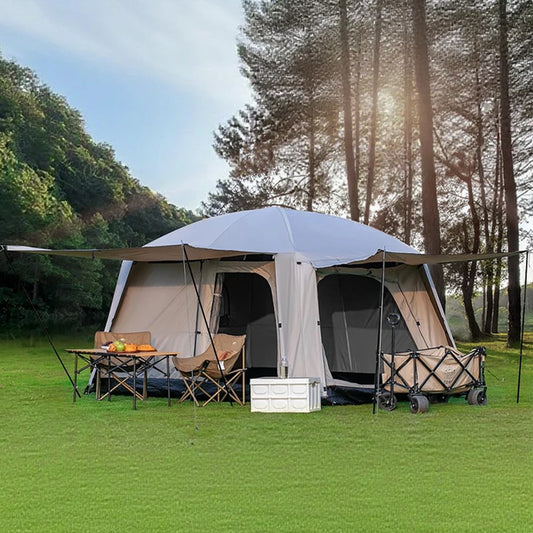 4-6 Person Camping Tent Large Family Cabin Tents with Porch & Rainfly Double Layer Waterproof  Portable Big Tents for Outdoor