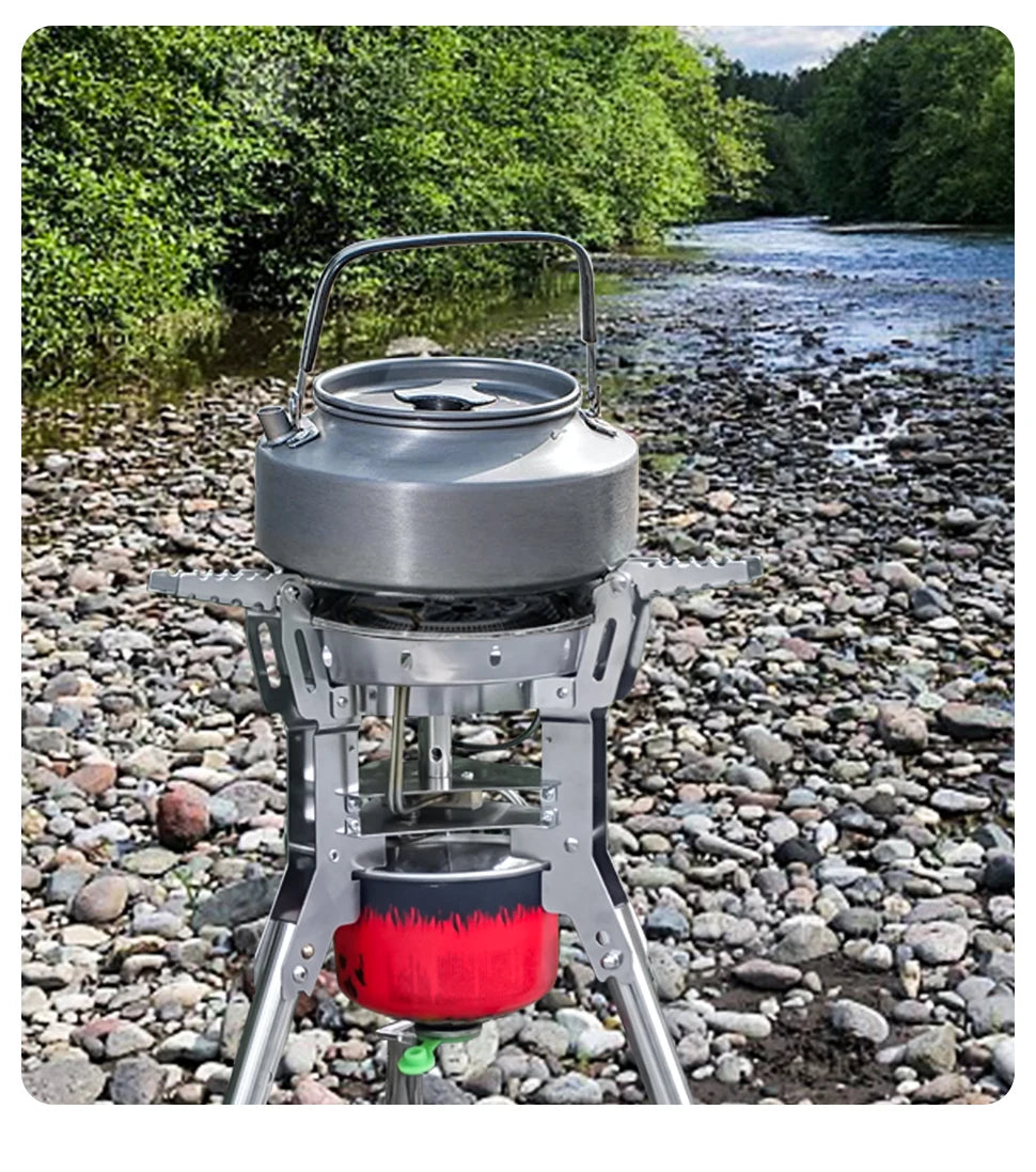 BRS-69 High Power 4360W Outdoor Gas Stove Adjustable Height Foldable Gas Burner Camping Picnic Windproof Stove Cooking Accessory