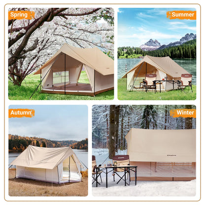KingCamp Camping Tent, Canopy And Mesh Tent Function 2-in-1 Double Storey House Tent Glamping Tent With Huge Interior Space
