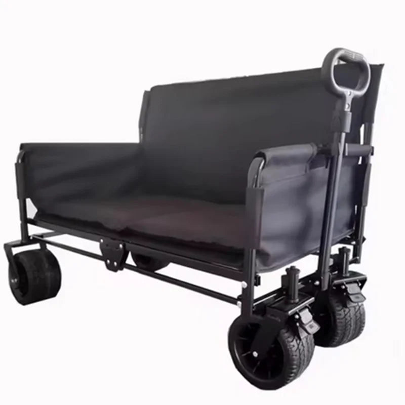 Folding Wagon folding sofa with brakes multiple use oxford cloth heavy duty camping cart multiple pockets