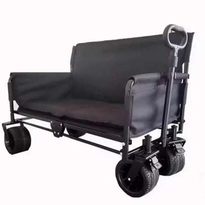 Folding Wagon folding sofa with brakes multiple use oxford cloth heavy duty camping cart multiple pockets