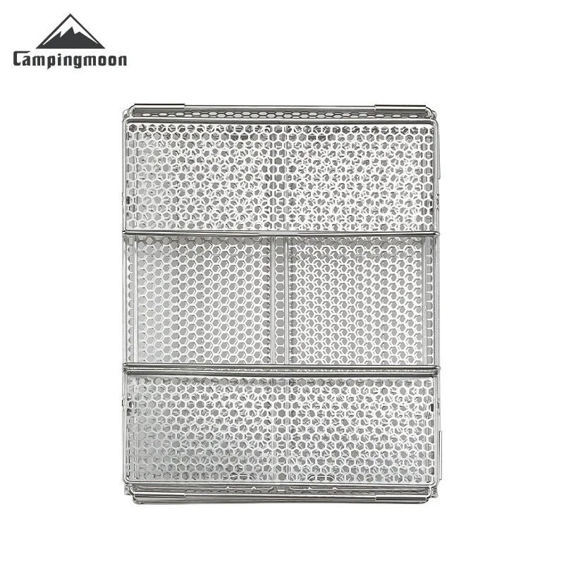 CAMPINGMOON CK-24SF Outdoor IGT Table Unit Combination Multi functional Water Filter Basket Stainless Steel Camping Storage Cage