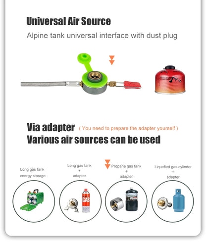 BRS-69 High Power 4360W Outdoor Gas Stove Adjustable Height Foldable Gas Burner Camping Picnic Windproof Stove Cooking Accessory