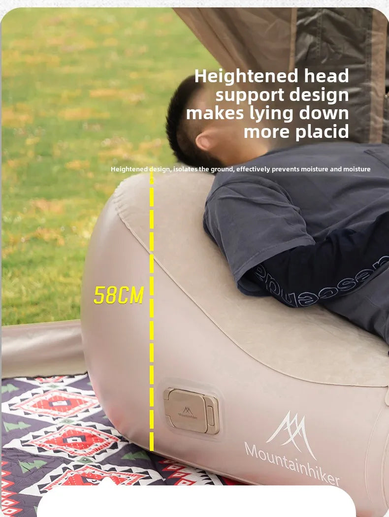 MOUNTAINHIKER Upgraded Inflatable Air Sofa Bed Outdoor Air Mattress Lazy Camping Automatic Inflatable Sleeping Mat 180x75x58CM