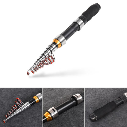 Lixada 2.1m 2.3 m Telescopic Fishing Rod Reel Combo Full Kit Carbon Fiber Rod Pole Spinning Reel Fishing Bag Case Pesca Gear Set