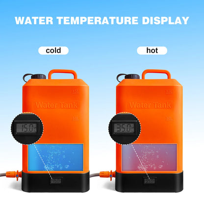 Portable Outdoor Camping Shower with 16L Silica Gel Water Bag Rechargeable Electric Pump For Hiking Climbing Swimming Bathing