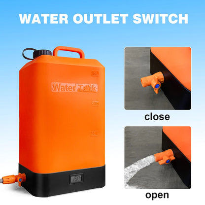 Portable Outdoor Camping Shower with 16L Silica Gel Water Bag Rechargeable Electric Pump For Hiking Climbing Swimming Bathing