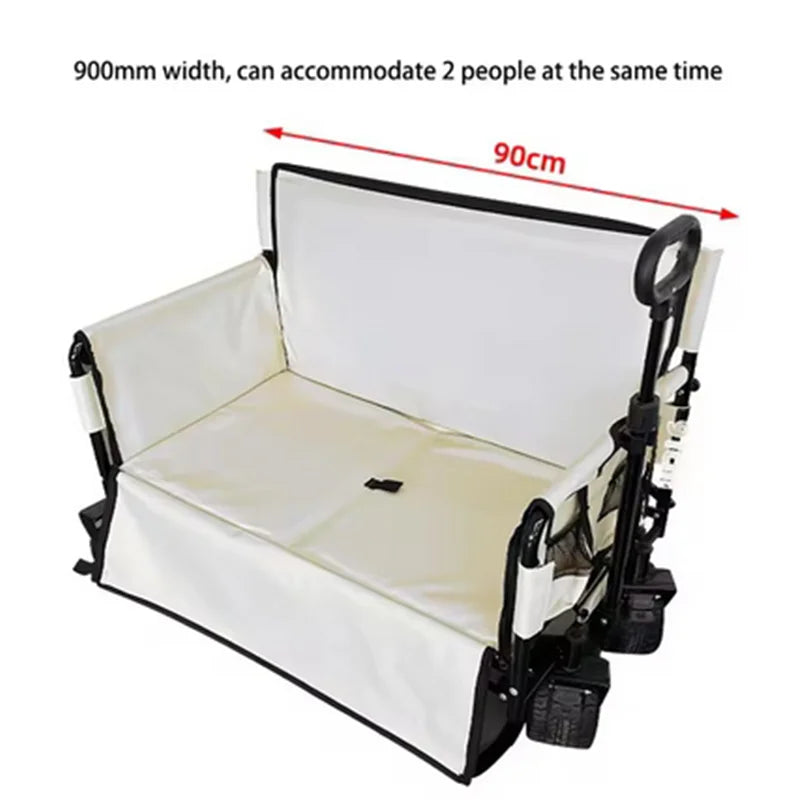 Folding Wagon folding sofa with brakes multiple use oxford cloth heavy duty camping cart multiple pockets