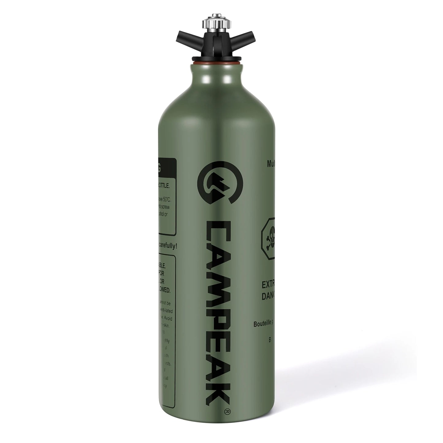 CAMPEAK liquid Fuel Bottle 0.5L/1L Water Bucket for Outdoor Camping with Safety Valve