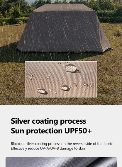 Sonuto-Fully Automatic Outdoor Camping Tent Quick Opening Two Halls Ridge Tent Integrated Canopy Overnight Camping 3-8P