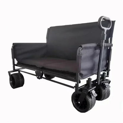 NEW Hot SalesFolding Wagon Folding Sofa With Brakes Multiple Use Oxford Cloth Heavy Duty Camping Cart Multiple Pockets