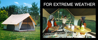 KingCamp Camping Tent, Canopy And Mesh Tent Function 2-in-1 Double Storey House Tent Glamping Tent With Huge Interior Space