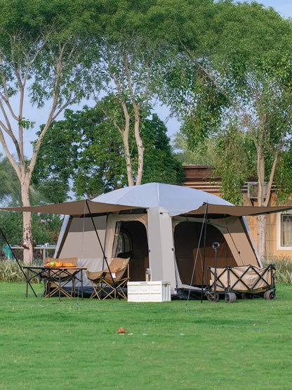 4-6 Person Camping Tent Large Family Cabin Tents with Porch & Rainfly Double Layer Waterproof  Portable Big Tents for Outdoor