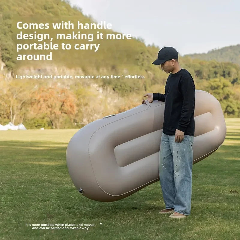 MOUNTAINHIKER Upgraded Inflatable Air Sofa Bed Outdoor Air Mattress Lazy Camping Automatic Inflatable Sleeping Mat 180x75x58CM