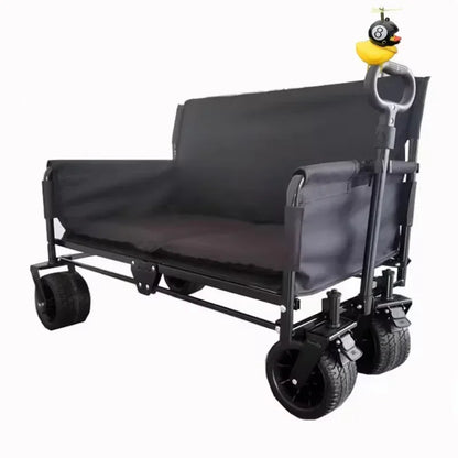 NEW Hot SalesFolding Wagon Folding Sofa With Brakes Multiple Use Oxford Cloth Heavy Duty Camping Cart Multiple Pockets