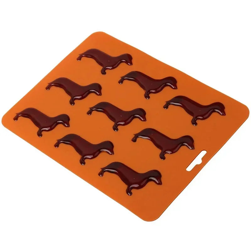 Creative Silicone Dachshund Puppy Shaped Ice Cube Chocolate Cookie Mold DIY Home Ice Tray Kitchen Tools silicone mold gadgets