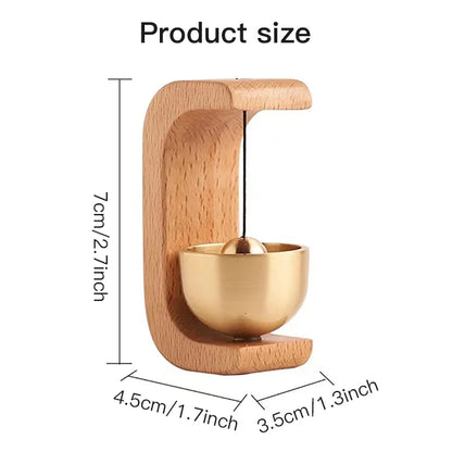 Dopamine Wind-bell Magnetic Inhalation Home Wind-bell Beech Car Into The Door To Remind The Bell Copper Bell Walnut Copper Ornam