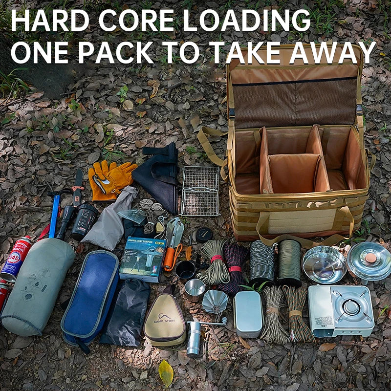 30 45 60L Outdoor Storage Bag Large Capacity Camping Equipment Multi-purpose Gas Tank Anti-collision Kit Cookware Picnic Bag