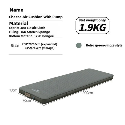 MOUNTAINHIKER 10cm Compact Folding Camping Sleeping Bed Pad Single Double Person Self-inflating Mattress Thick Air Mat Floor