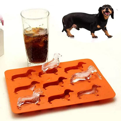 Creative Silicone Dachshund Puppy Shaped Ice Cube Chocolate Cookie Mold DIY Home Ice Tray Kitchen Tools silicone mold gadgets